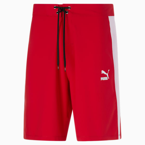 T7 9" Men's Swim Trunks, FOR ALL TIME RED